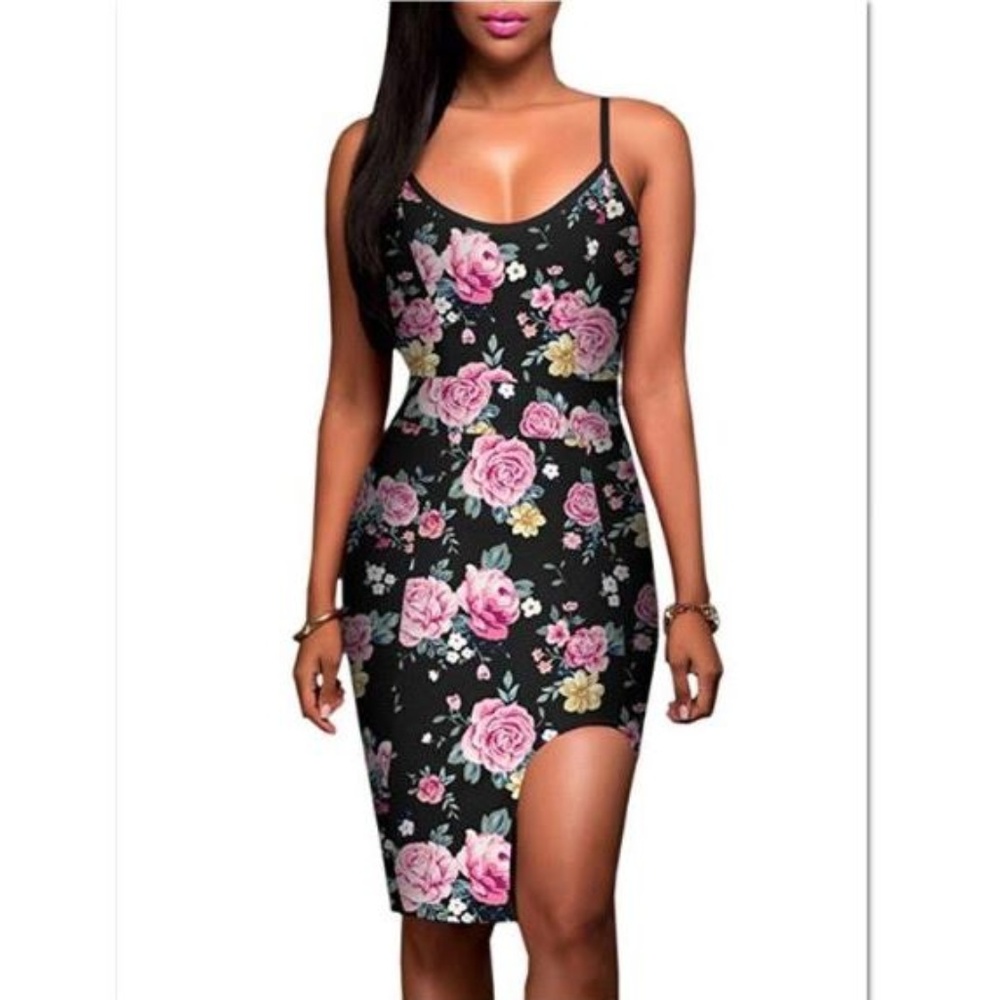 Sexy Spaghetti Strap BodyCon Mini Dress Small